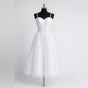 Wear Your Love White Midi Tulle Dress